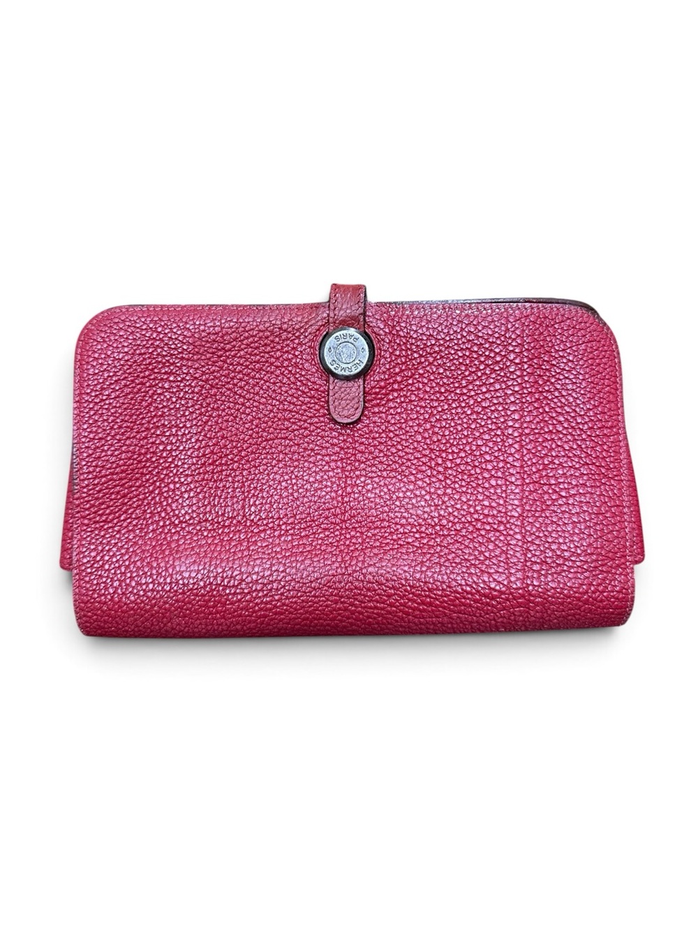 Hermes Dogon Duo Red Togo Leather Wallet